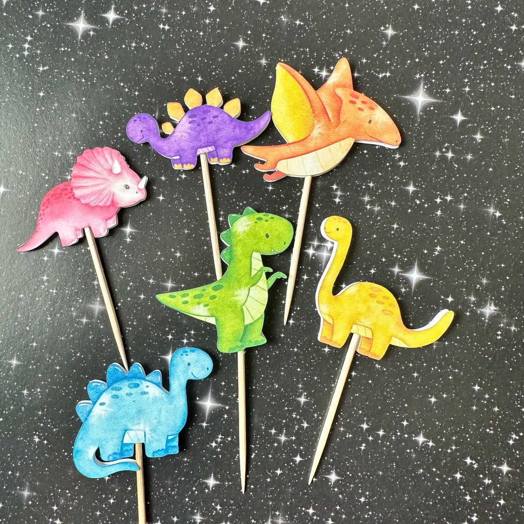 Dinosaur Cupcake Toppers| Dinosaur Cupcake Toppers| Dinosaur Birthday ...