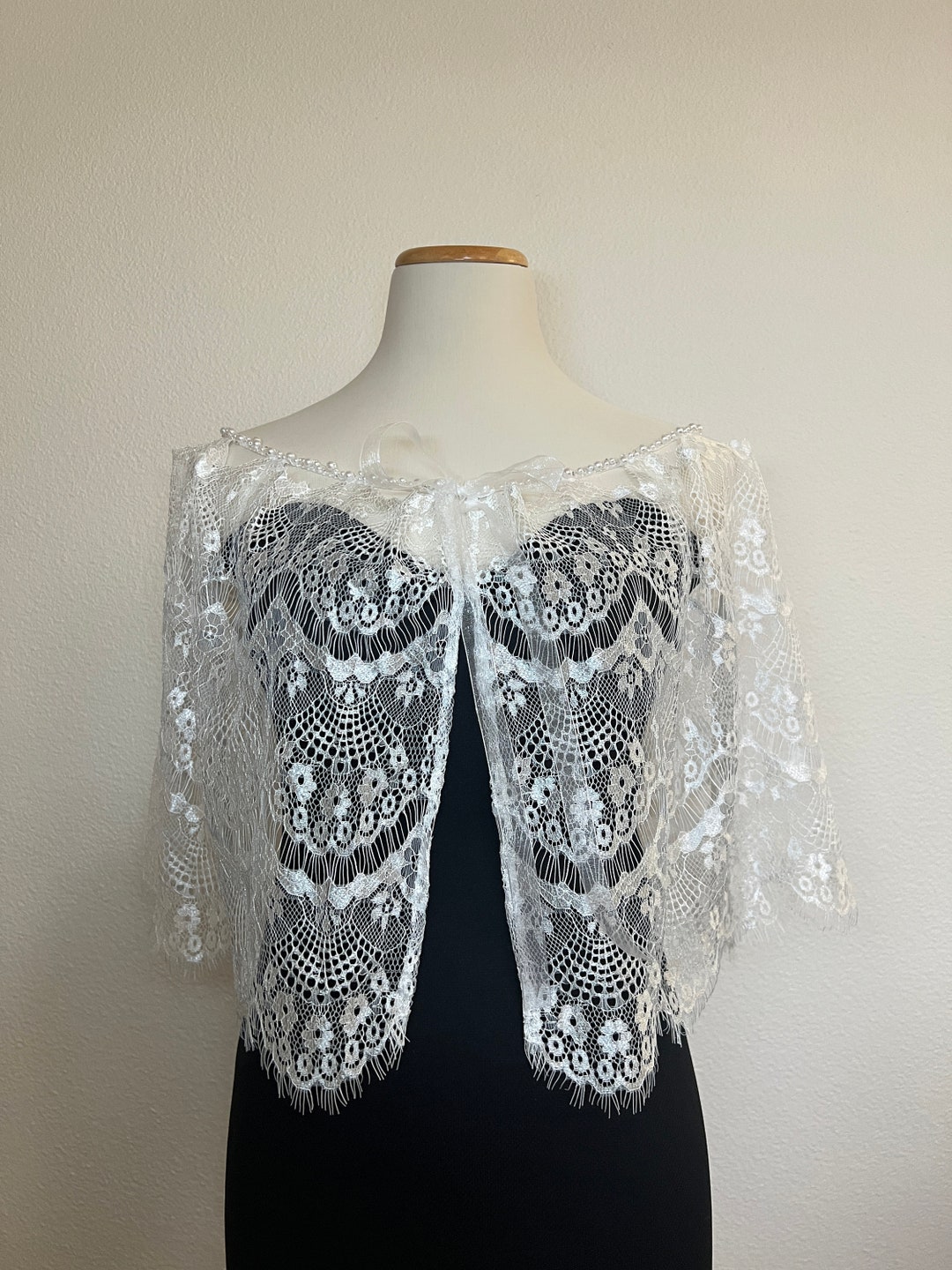 Lace Wedding Dress Topper off White or Blush Pink Bridal - Etsy