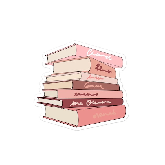 Stack of Books Sticker, Book Stickers, Reading, Teacher, Librarian Stickers