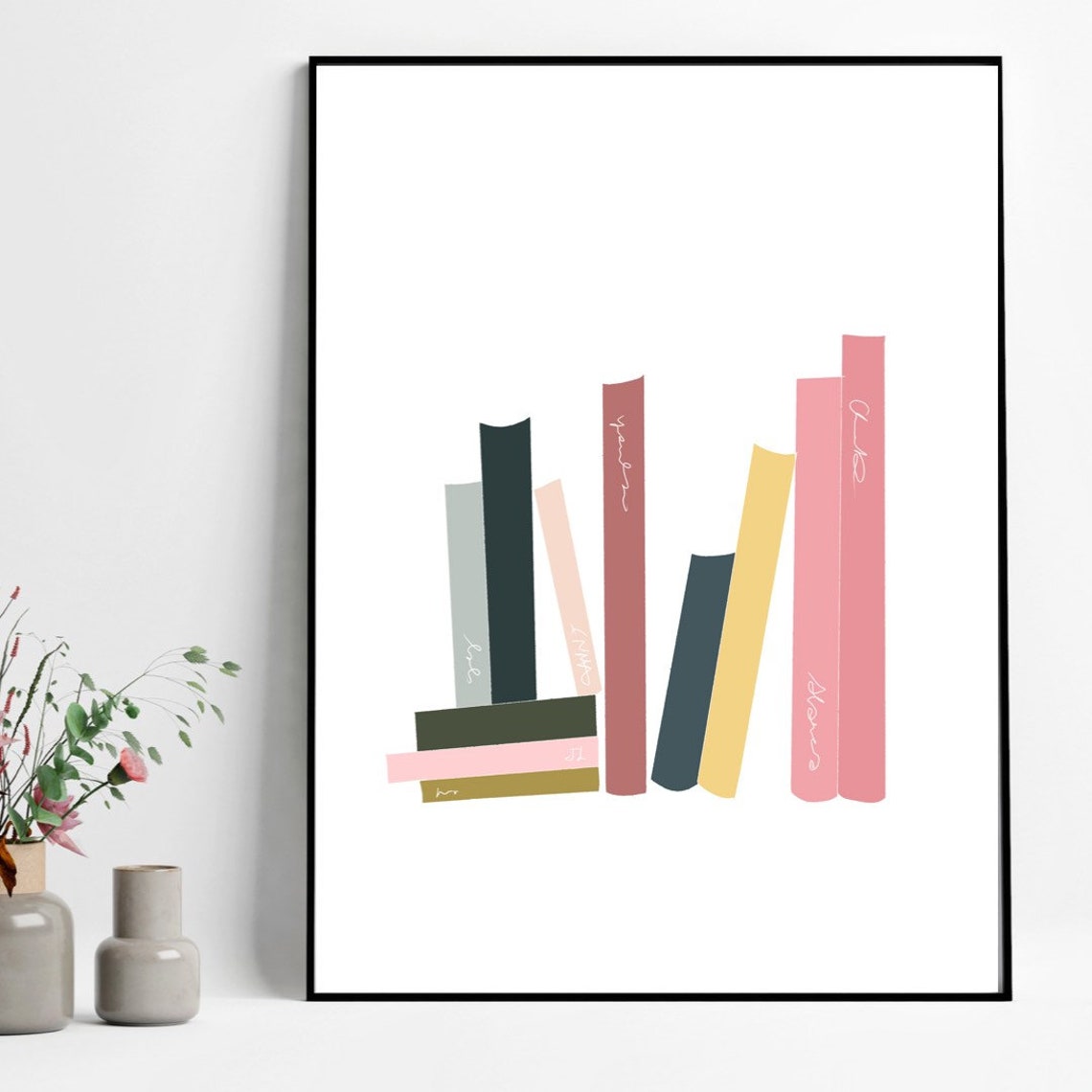 Books Digital Print. Stack of Classic Books Wall Art. | Etsy