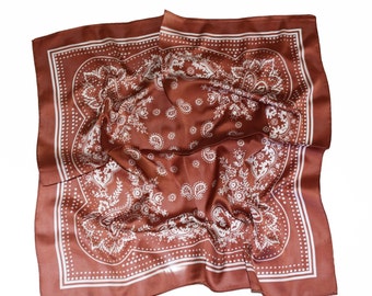 RUST SILKY SCARF