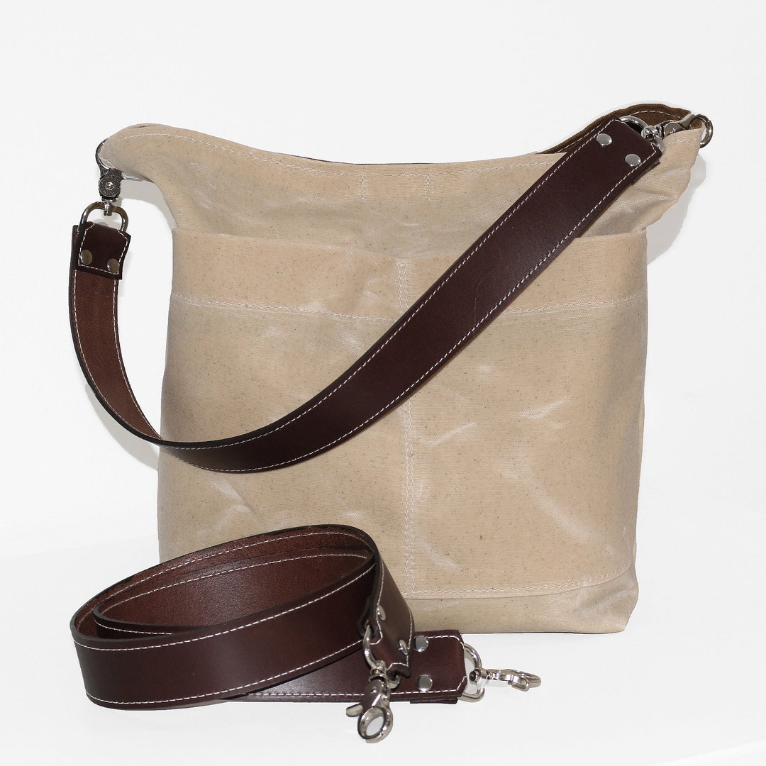 Waxed Canvas Hobo Bag Natural Etsy