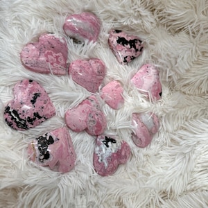 Peruvian Pink Rhodochrosite Heart, Pink Rhodochrosite Heart ,Crystal Heart home decor, Rhodochrosite Heart,reiki healing crystal Heart shape