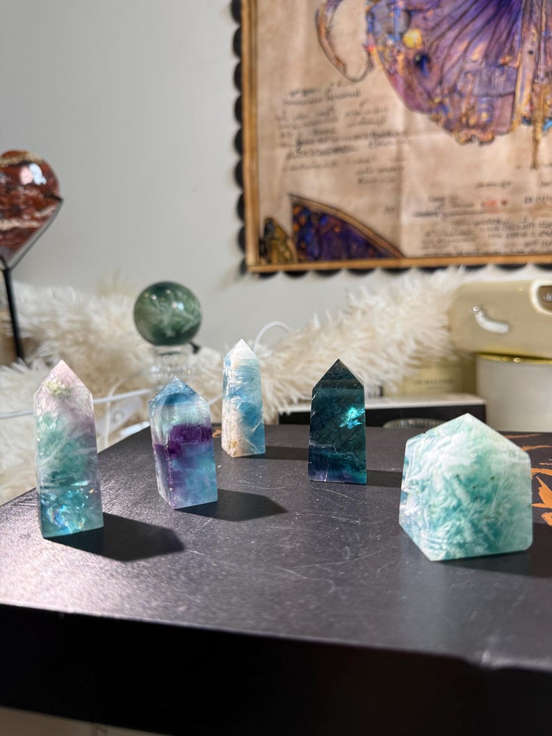 Rainbow Feather Fluorite Towers Rainbow Fluorite Tower fluorite rainbow-feather-fluorite-towers-rainbow-fluorite-tower-fluorite