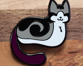 Aseksuele Pride Kitties: harde emaille pin