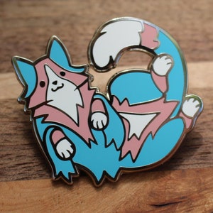 Transgender Pride Kitties: Hard Enamel Pin