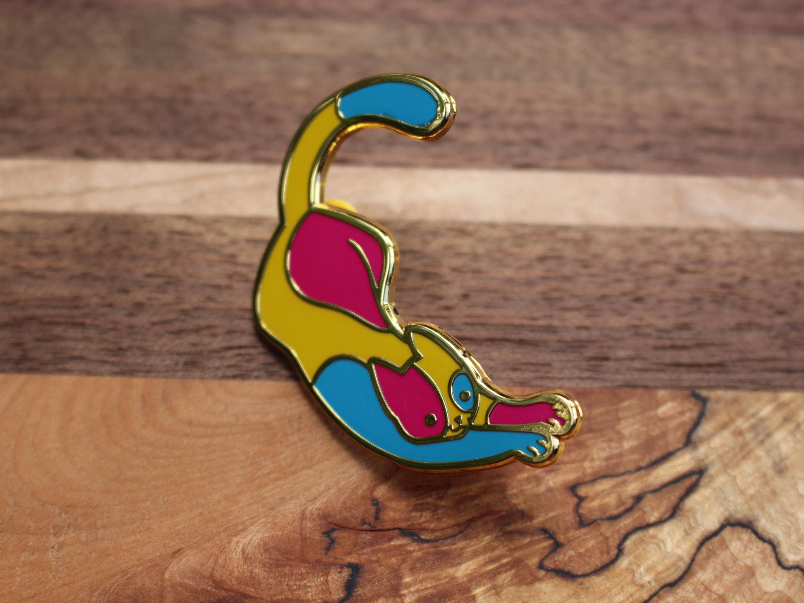 Pansexual Pride Kitties: Hard Enamel Pin