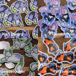 Pride Kitties: Vinyl Stickers - Etsy