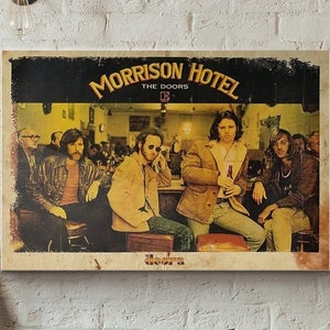 Morrison Hotel Poster - The Doors Poster - Vintage Morrison Hotel The Doors Wrapped Canvas Gift Idea