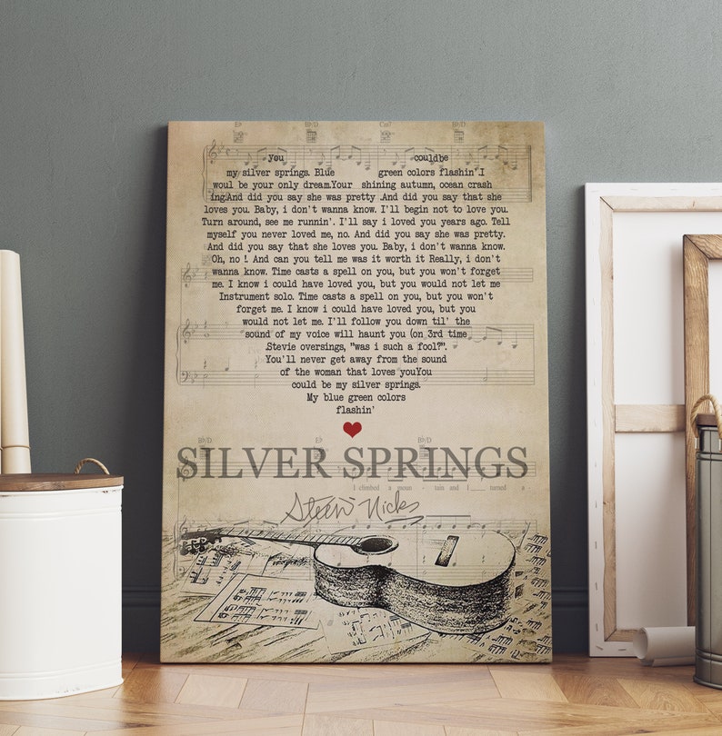Stevie Nicks Fleetwood Mac Band Silver Springs Lyrics Song Gift for