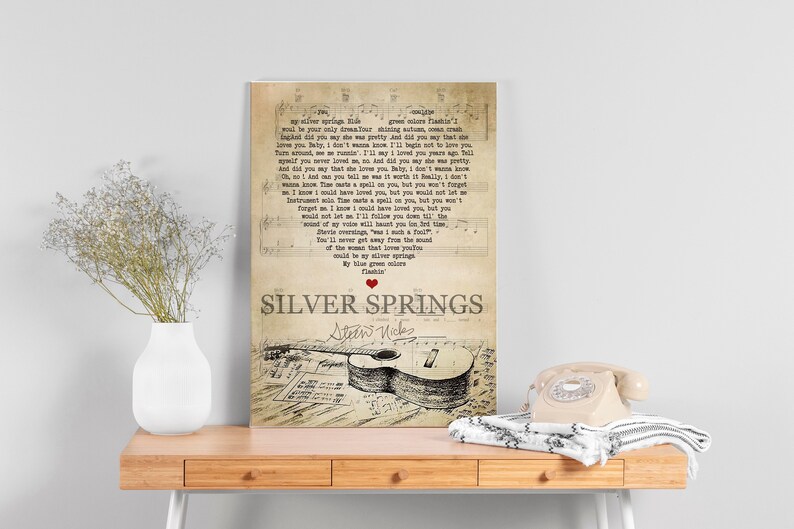Stevie Nicks Fleetwood Mac Band Silver Springs Lyrics Song Gift