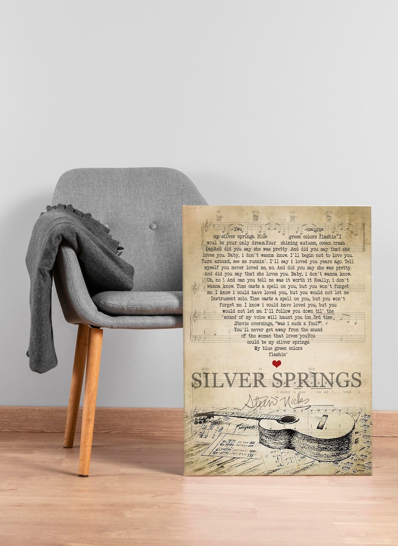 Stevie Nicks Fleetwood Mac Band Silver Springs Lyrics Song Gift for