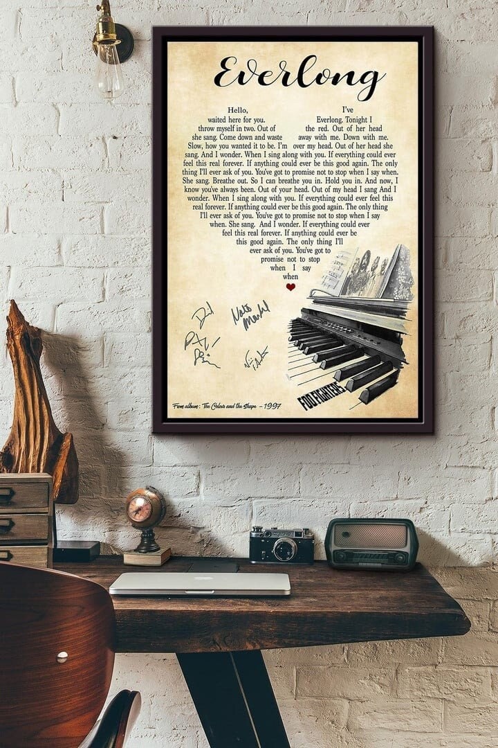 Foo Fighters My Hero Script Heart Quote Song Lyric Print - Song Lyric  Designs