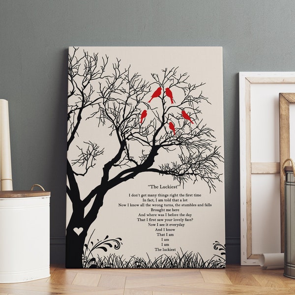 The Luckiest Lyrics - Etsy