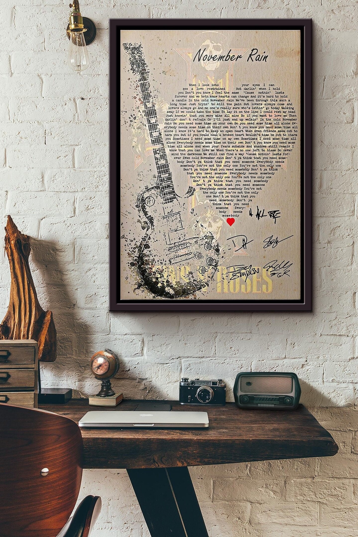 November Rain by Guns n' Roses - Lyric Inspired Music Print – Song Lyrics  Art