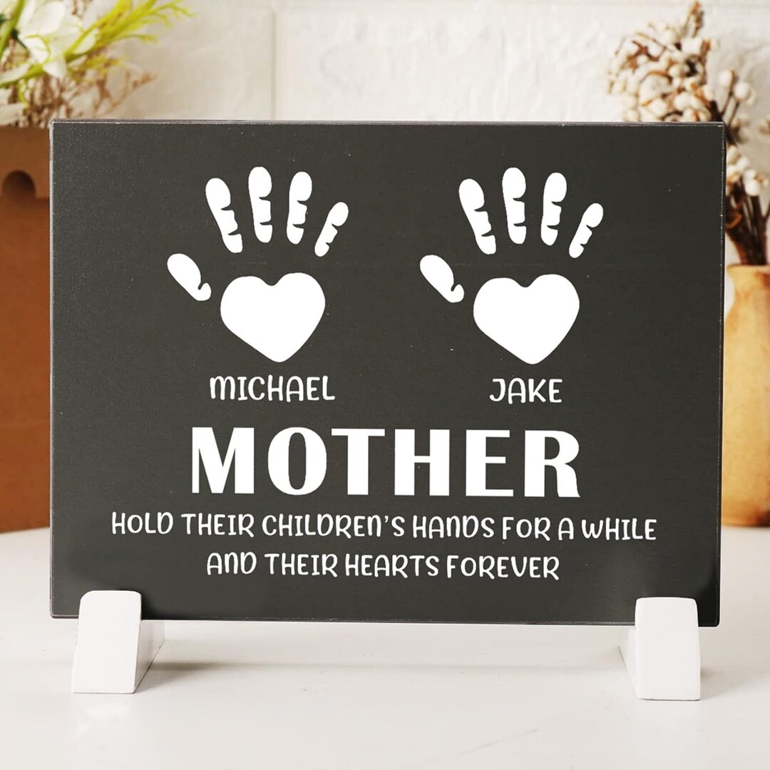 Personalized Family Handprint Sign Gifts for Dad Mom, Baby Keepsake ...