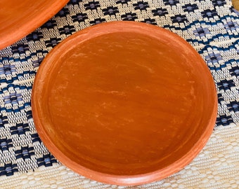 Guatemalan Handmade Round Clay Dish / Trinket Plate / Decorative Jewelry Dish / Small