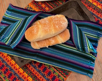 Guatemaltekische handgewebte Tortilla Wrap, Brottuch, Textil Tischset , Tischset, Stoffservietten, Artisan made 18x18