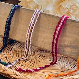 Guatemalan colorful handwoven bracelet, Friendship bracelet, Guatemalan textile, Artisan made