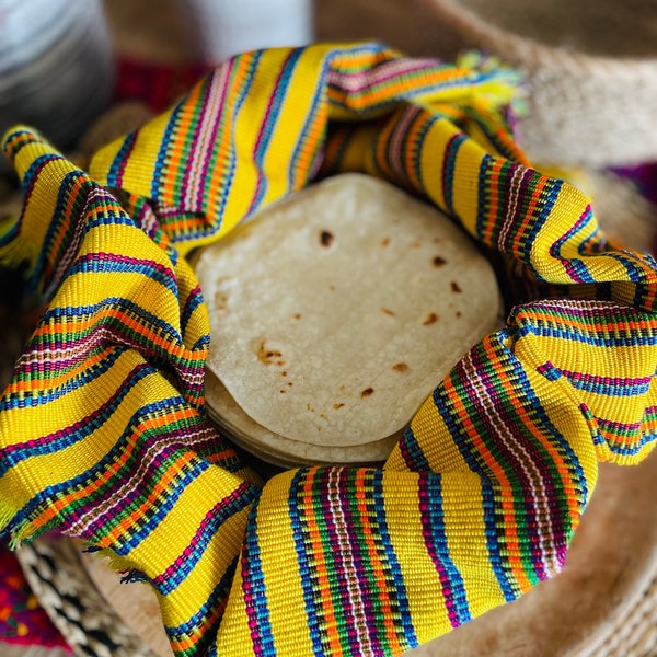 Handwoven tortilla wraps warmers, bread cloth, Guatemalan textile, placemat, table decor mat, cloth napkins, wedding supplies, 18x18