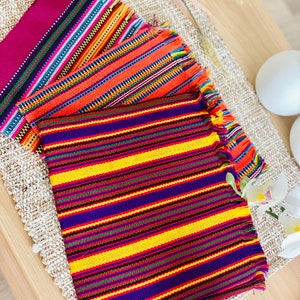Handmade tortilla wraps warmers, mantel bread cloth, Guatemala, placemat, table mat, wedding reception birthday cloth napkins, 18x18