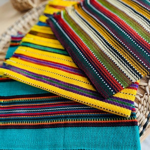 Handmade tortilla wraps warmers, mantel bread cloth, Guatemala, placemat, table mat, wedding reception birthday cloth napkins, 18x18