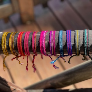Guatemalan colorful handwoven bracelet, Friendship bracelet, Guatemalan textile, Artisan made