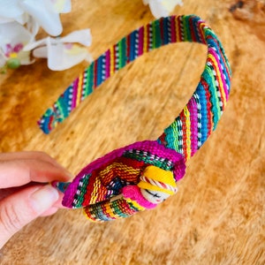 Guatemalan colorful hard headbands, doll headband, handwoven, hair accessories, Artisan made, Mayan textile