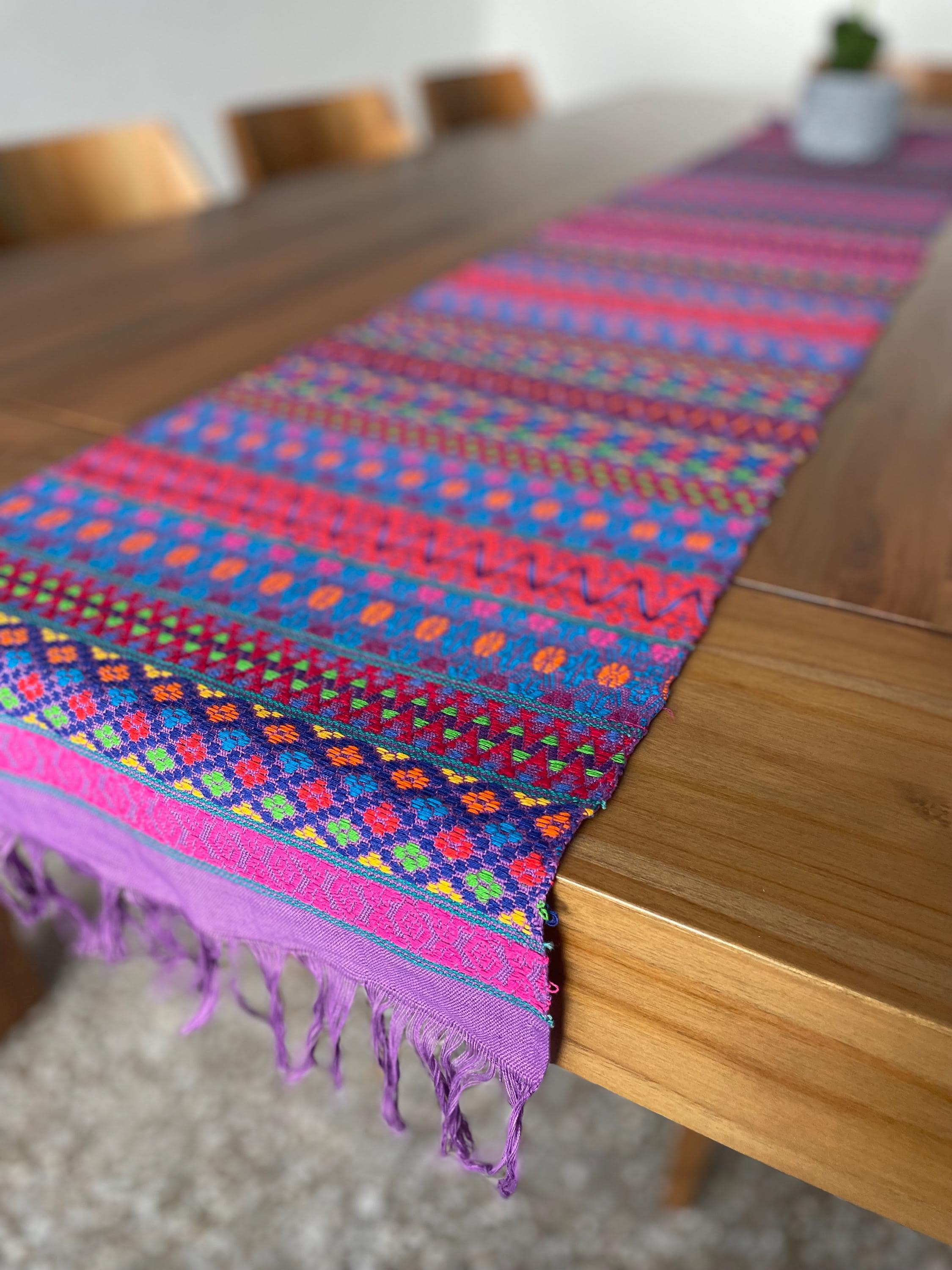 Guatemalan Handwoven Table Runner – Handmade Mayan Textile