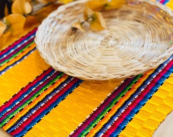Handmade Guatemalan Placemat: Mayan Woven Table Decor