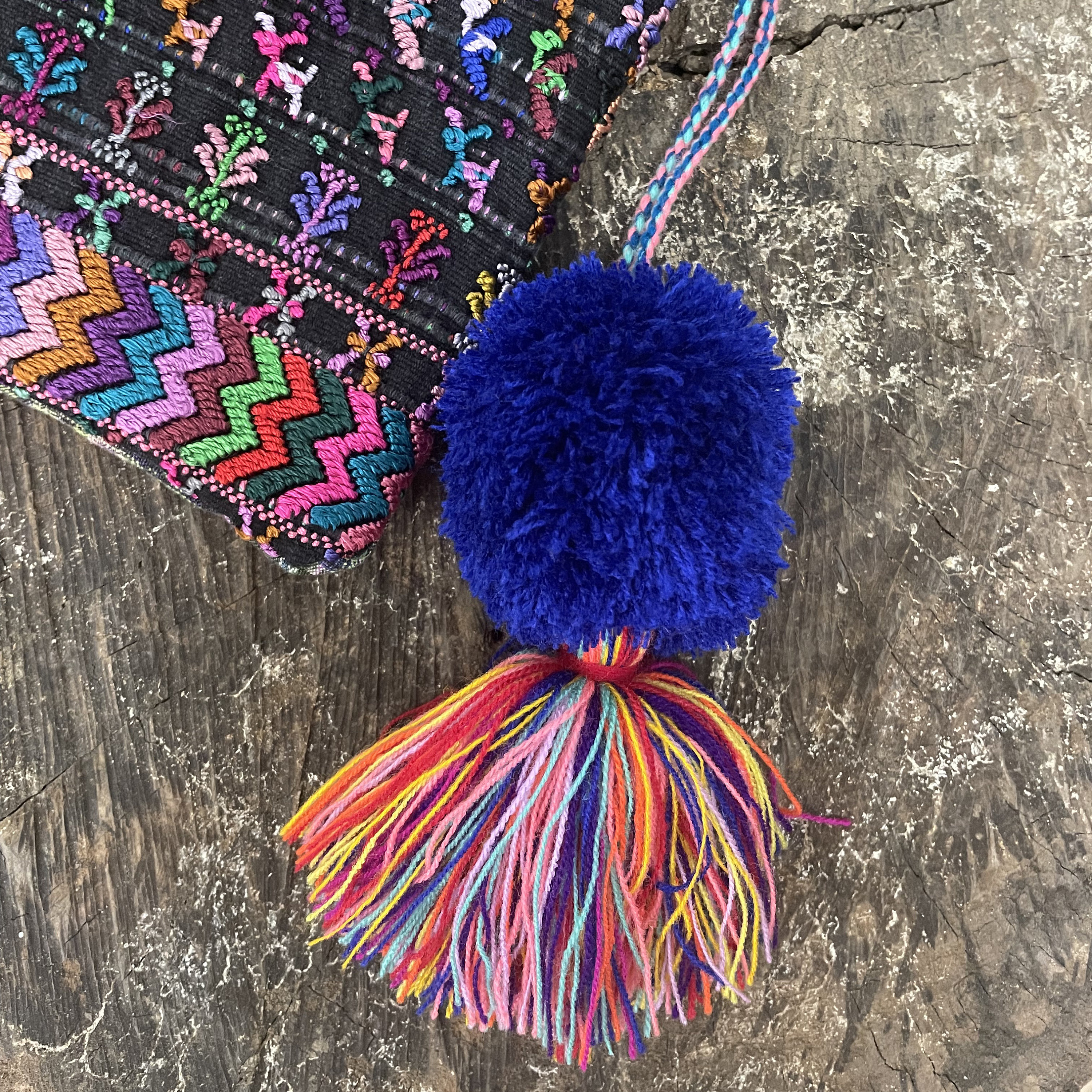 Mayan Arts Pom Pom Tassel, Set of 3 Charming Small Pom Poms Women's Fashion  Hand Bags