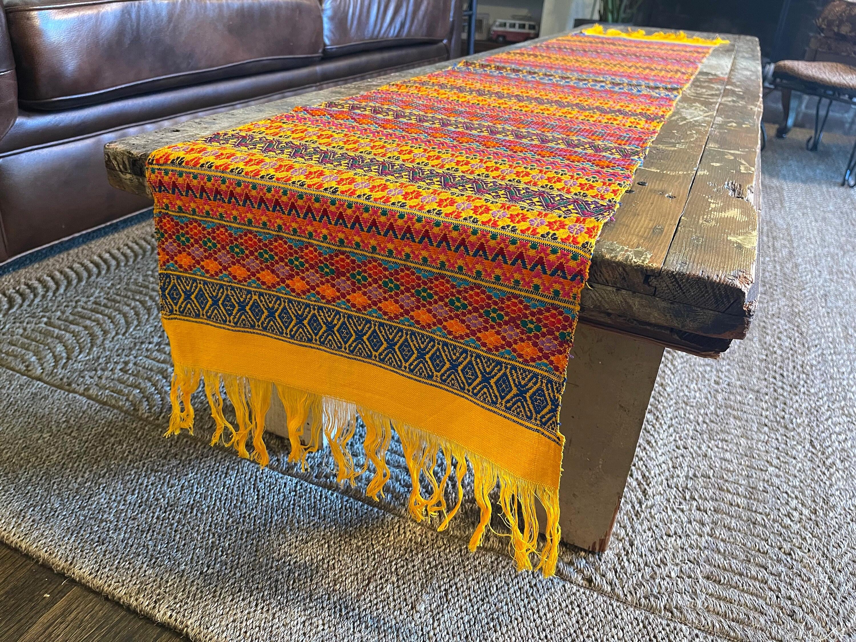 Guatemalan Handwoven Table Runners, Handmade Mayan Colorful
