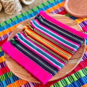 Handwoven napkin, textile cloth, placemat, wedding decor, Holiday, favour, Artisan made 12x12