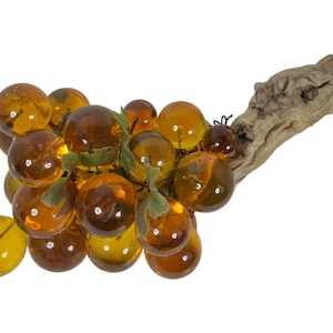 Lucite Grape Bunch Yellow & Orange