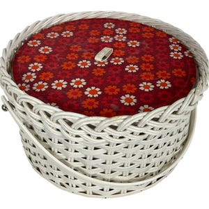 Vintage Round Sewing Box