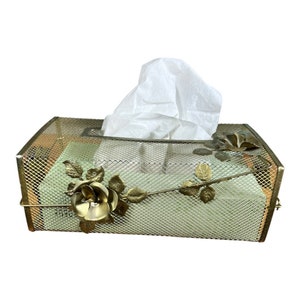 Mid-Century Metal Tissue Box Holder