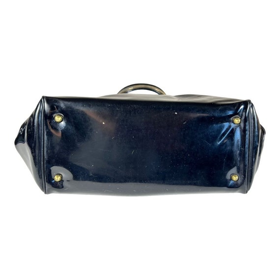 Mid-Century Black Patent Handbag - image 6