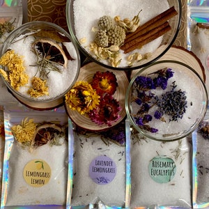Bath salt variety pack | 12 days | 7 days | Week of Relax | infused with 100% pure essential oils | gift set | relax spa gift | advent 24