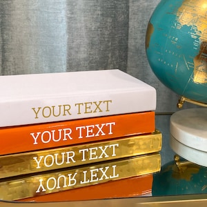 Personalized Luxury Stacked Books Home Decor, Fashion Designer Decorative Books, Fashion Book Stacks, Brand Books, Coffee Table Books