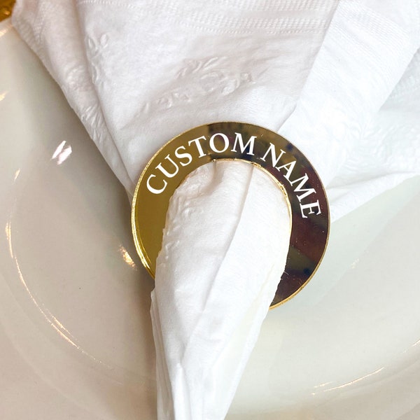 Personalized Napkin Ring Place Card, Wedding Table Decoration, Custom Napkin Ring, Wedding Decor, Wedding Place Card, Bridal Napin Rings