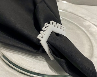 Acrylic Passover Napkin Ring, Pesach Napkin Holder, Napkin Ring for Pesach Seder, Passover Holiday Napkin Ring, Passover Table Decor, Jewish