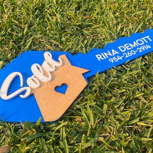 Custom Realtor Key Sold Sign, Closing Photo Prop, Modern Key Sign for Realtors, Realtor Gift, Closing Sign, Sold Sign, Realtor Marketing