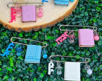 Personalized Tehilim Stroller Pin, Jewish Baby Stroller Pin, Tehilim Gift, Custom Stroller Pin, Bris, Bris Milah, Baby Gift, Jewish Gift