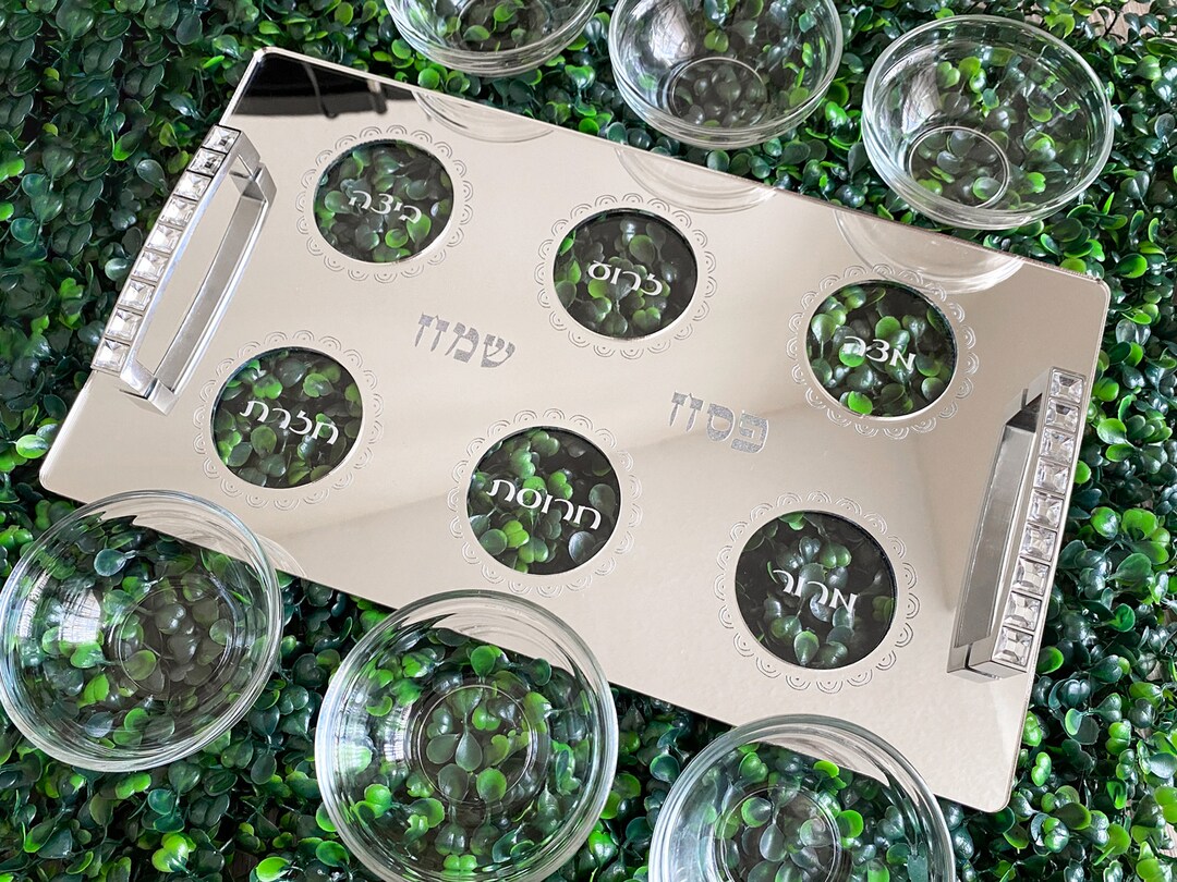 Passover Seder Plate, Acrylic Pesach Seder Tray, Modern Passover Tray