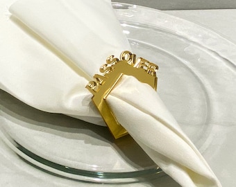 Acrylic Passover Napkin Ring, Pesach Napkin Holder, Napkin Ring for Pesach Seder, Passover Holiday Napkin Ring, Passover Table Decor, Jewish