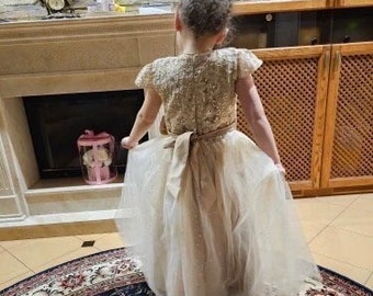 Vestido de cumpleaños de princesa para niñas, vestido de dama de honor junior, vestido de niña de flores, vestido de novia, vestido de niñas de Pascua,