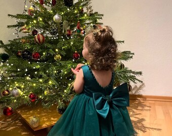 Kleinkind Prinzessin Tüll Kleid, grünes Kleid, Ostern Mädchen Kleid, Sommerkleid, Ärmelloses Kleid, Neugeborenen Outfit, Erster Geburtstag Geschenk Kleid