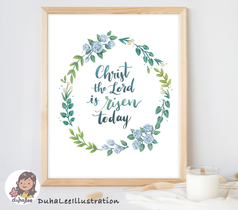 Printable Christ the Lord is Risen Today Easter Wall Art - Etsy