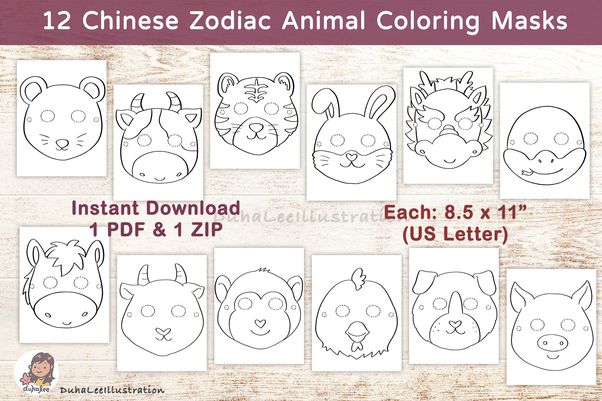 chinese new year zodiac masks