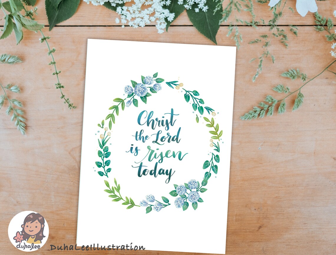 Printable Christ the Lord is Risen Today Easter Wall Art - Etsy